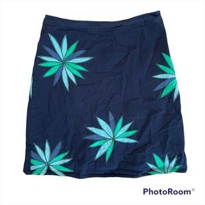 ☀️Boden Navy Floral Midi Skirt Size 12